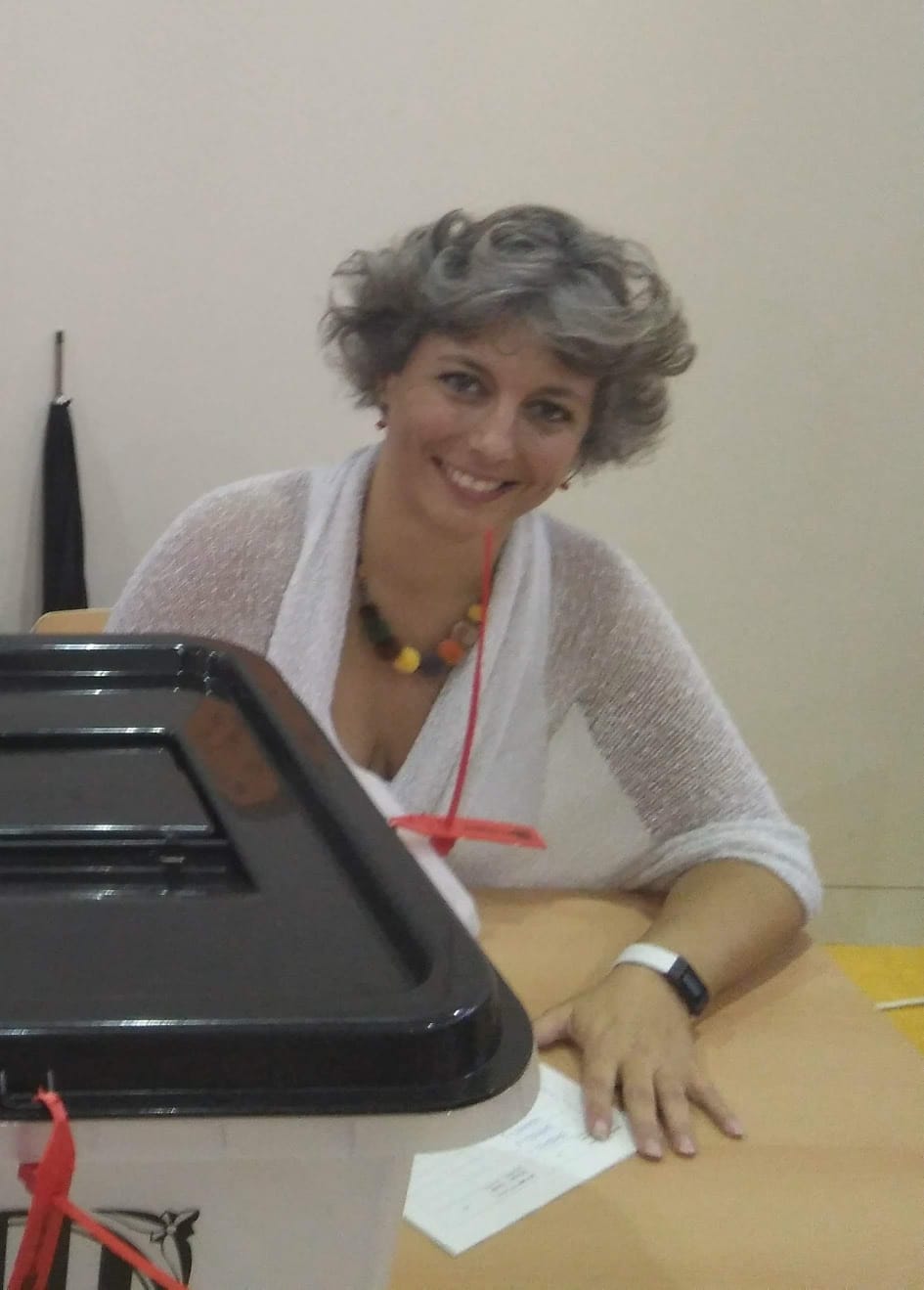 Ana balsošanas iecirknī 2017. gada 1. oktobrī. Foto: Ana Garcia