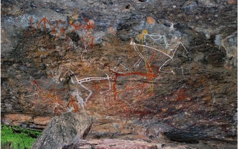 Ancient artwork site, Nourlangie, Kakadu National Park, Northern Territory